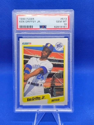 Fleer Ken Griffey Jr. #513 1990 PSA 10 GEM MT HOF Seattle Mariners  Foto 1 de 2