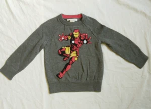 Gap Toddler Marvel Iron Man Gray Sweater Boy's Size 3 Years - Picture 1 of 8