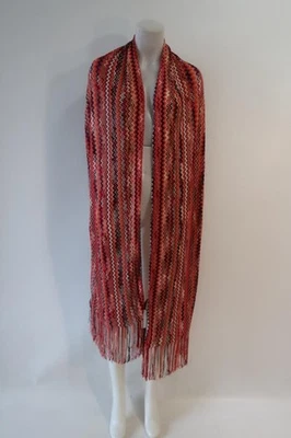 NUEVO CON ETIQUETAS Mujer Missoni Multicolor Viscosa Chevron Flecos Envolvente Bufanda Chal OS Foto 1 de 4