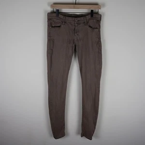 Mother The Looker Pop! Olive Dye Low Rise Skinny Stretch Jeans Women's Size 29 - Picture 1 of 18