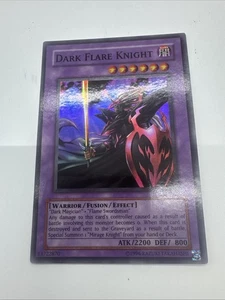 Yugioh Dark Flare Knight , dcr-017 Super Rare VGC Dark Crisis Card - Picture 1 of 4
