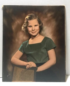 Giant 20x24 Mid Century Hand-colored Portrait of "Debbie" by Millett, EUC - Picture 1 of 3