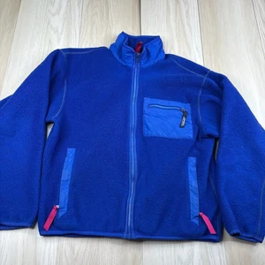 Giacca Pile Patagonia Donna Blu Classico Retro-X Deep Pile Full Zip Taglia 12 - Foto 1 di 13