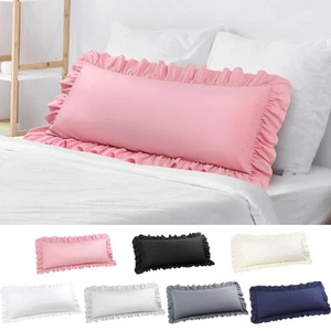 Microfiber Ruffle Body Pillowcases 1 Pcs Envelope Closure - Picture 1 of 12