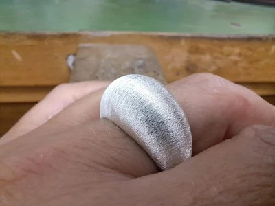 Raw Sterling Silver 925 Dome Ring Sizes US 7 - 12 - Image 1 of 4