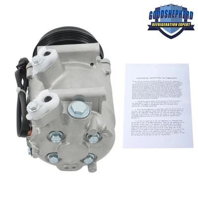Compresor de aire acondicionado TRSE07 para Honda CR-Z Insight 2010-2015 con ranura de 4 poleas Foto 1 de 4