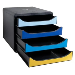 Exacompta BEE BLUE Multicolour 4 Drawers Organizer Office Storage Box - Picture 1 of 4