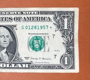 January 28, 1957 (G 01281957 *) Birthday Note $1 One Dollar Bill ` - Picture 1 of 3