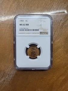 1901 indian head cent  MS62RB - Picture 1 of 3
