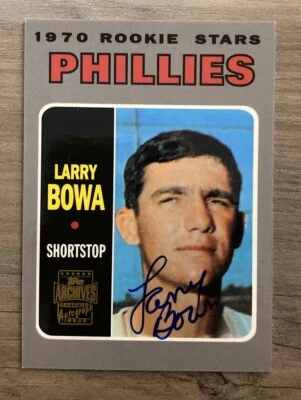 2001 Topps Archives Fan Favorites Larry Bowa Signed Auto Autographed #60 - Image 1 of 2