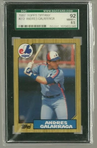 1987 Topps Tiffany #272 Andres Galarraga SGC 92 8.5 Like 8.5 Graded Nice - Picture 1 of 1