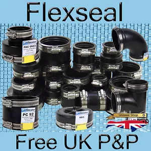 Flexseal (Fernco) Genuine EPDM Rubber Coupling Flexible Boot Pipe Connector - Picture 1 of 297