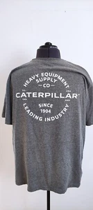 Caterpillar Mens Casual Short Sleeve T Shirt Cotton Grey Size XL - Picture 1 of 6