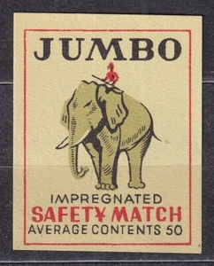 POLAND 1963 Matchbox Label Export - Cat.E#039dp. JUMBO Impregnated SM AC50 - Foto 1 di 1