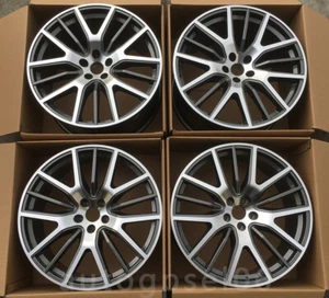 FOR MASERATI LEVANTE 21" GRAY STYLE WHEELS RIMS 21X9 21X10.5 SET OF 4 - Picture 1 of 7