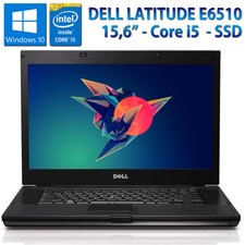 PC NOTEBOOK PORTATILE 15.6" RICONDIZIONATO DELL E6510 CORE i5 RAM 8GB SSD 240GB