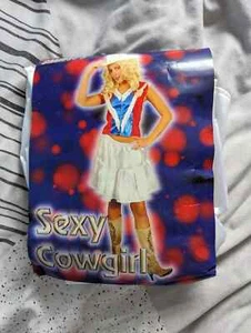 Sexy Cowgirl Fancy Dress Costume Women USA Western Skirt and Top Adult - Picture 1 of 23