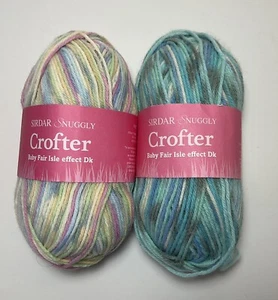 New Crofter Baby Fair Isle Effect DK Yarn, Set Of 2 - Picture 1 of 3