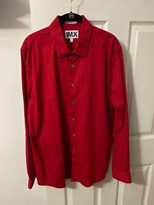 Express 1MX Slim Fit Shirt - Color: Red Size: XL