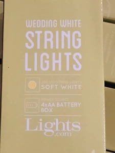NEW LAMPLUST 200 Soft White LED Wedding Battery Operated String Lights - Picture 1 of 7