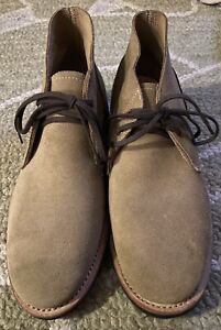 Ralph Lauren RRL Beige Roughout Suede Powell Chukka Boots Size 12 - EEUC!