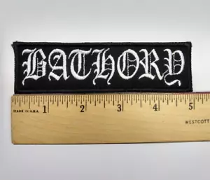 BATHORY SCHWARZ METALL bestickter Aufnäher Aufbügeln - Bild 1 von 1