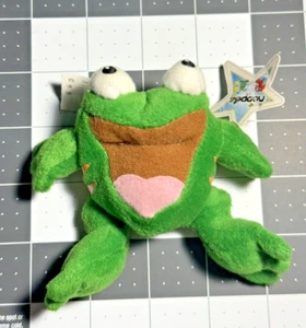 Mini juguete de peluche promocional Neopets Green Quiggle Frog McDonalds 4" 2004 - Imagen 1 de 7