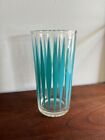 Vintage Mid-Century Atomic Turquoise Aqua Juice Glass