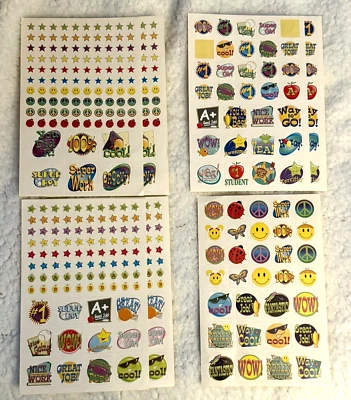 LOTE SURTIDO DE 7 - Hojas Adhesivas Brillantes de Recompensa Inspiradas en Maestros Años 80 Foto 1 de 4