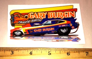 Calcomanía adhesiva Gary Burgin Orange Baron '74 Mustang coche divertido NHRA carreras - Imagen 1 de 1