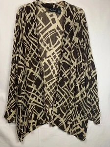 Maggie Barnes Cardigan Womens 3X Lightweight Open Front 26/28 Flowy Sparkle - Picture 1 of 9