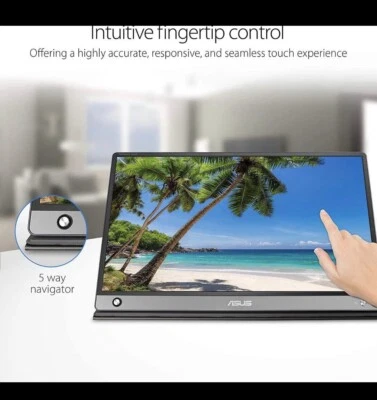 ASUS ZenScreen 15.6” 1080P Portable USB Monitor MB16AHP - Full HD Black - Image 1 of 3