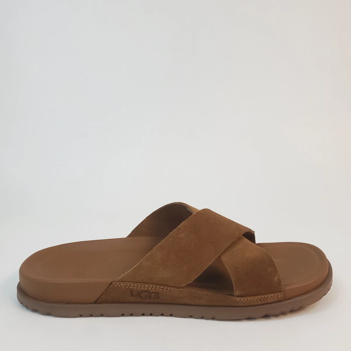 UGG Men\'s Wainscott Slide Sandals in Chestnut Suede. 1124902 UGG Wainscott Slide Mens Size 10 Casual Sandal Chestnut  main image 4