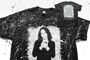 VILLE VALO Cigarette HIM His Infernal Majesty Paint Splatter Goth Metal Shirt - Picture 1 of 9
