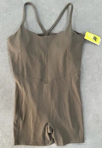All in Motion Women's Brown Brushed Sculpt Short Bodysuit Size 2XL - Picture 1 of 12