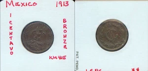 WORLD COINS MEXICO 1913 1 CENTAVO AU (G851) - Picture 1 of 1