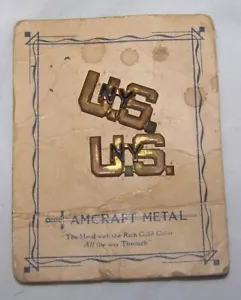 PIN INSIGNIA ETIQUETA EJÉRCITO EE. UU. GUARDIA NACIONAL DE NUEVA YORK PRIMERA GUERRA MUNDIAL AMCRAFT METAL - Imagen 1 de 2
