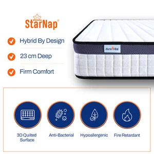 StarNap Hybrid 23cm Firm Mattress | Pocket Spring | Memory Foam | Breathable - Picture 1 of 10