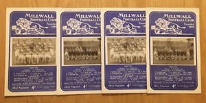 Millwall 1956/57 Division 3 Selection of Home League Programmes from menu - Picture 1 of 5