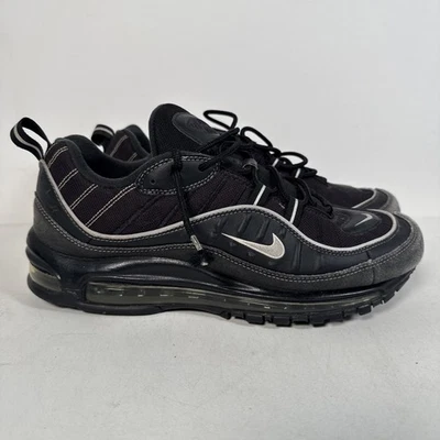 Nike Air Max 98 Black Oil Gray Silver 640744-013 Men’s 10.5 Sneakers Shoes - Image 1 of 4
