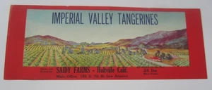 1940's - IMPERIAL VALLEY TANGERINES - LABEL - Saidy Farms - Holtville CA. - Picture 1 of 1