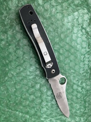 SPYDERCO C19 TERZUOLA ATS-34 HOJA MANGO ALUMINIO HECHO EN EE. UU. CON CLIP Foto 1 de 4