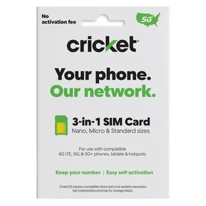 Kit scheda SIM Cricket Wireless 3 in 1 5G - Foto 1 di 8