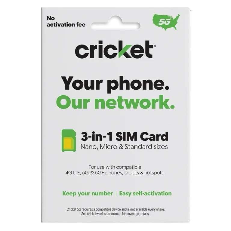 Cricket Wireless 3-in-1 5G SIM Card Kit - Image 1 of 4