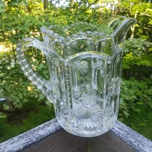 EAPG TARENTUM Pressed Glass 8" PITCHER - Picture 1 of 4