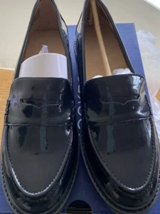 Rockport Women's Kacey Penny Loafer Flat 8.5 M Black Patent Leather - Picture 1 of 4