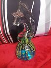 Vintage Mdina Seahorse glass hand blown ornament.colourfull.7 inches