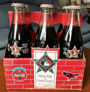 All Star Game 1993 @ Oriole Park @ Camden Yards Coca-Cola 6 Pack Bottles In Box - Picture 1 of 7