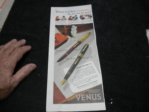 Saturday Evening Post 1945 Advertising Ad For Venus Pens & Nunn-Bush Shoes - Picture 1 of 8
