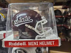 MISSISSIPPI STATE BULLDOGS "STATE" DESIGN REPLICA MINI HELMET NCAA RIDDELL - Picture 1 of 4